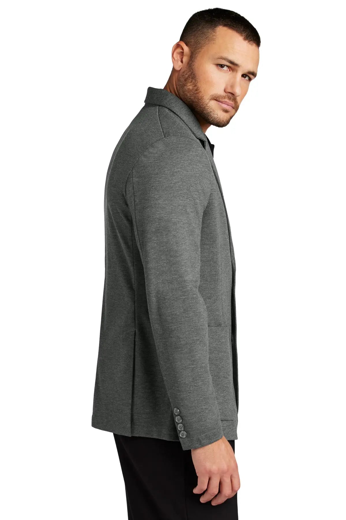 Mercer + mettle Mm3030 Relaxed Knit Blazer - Storm Gray Heather