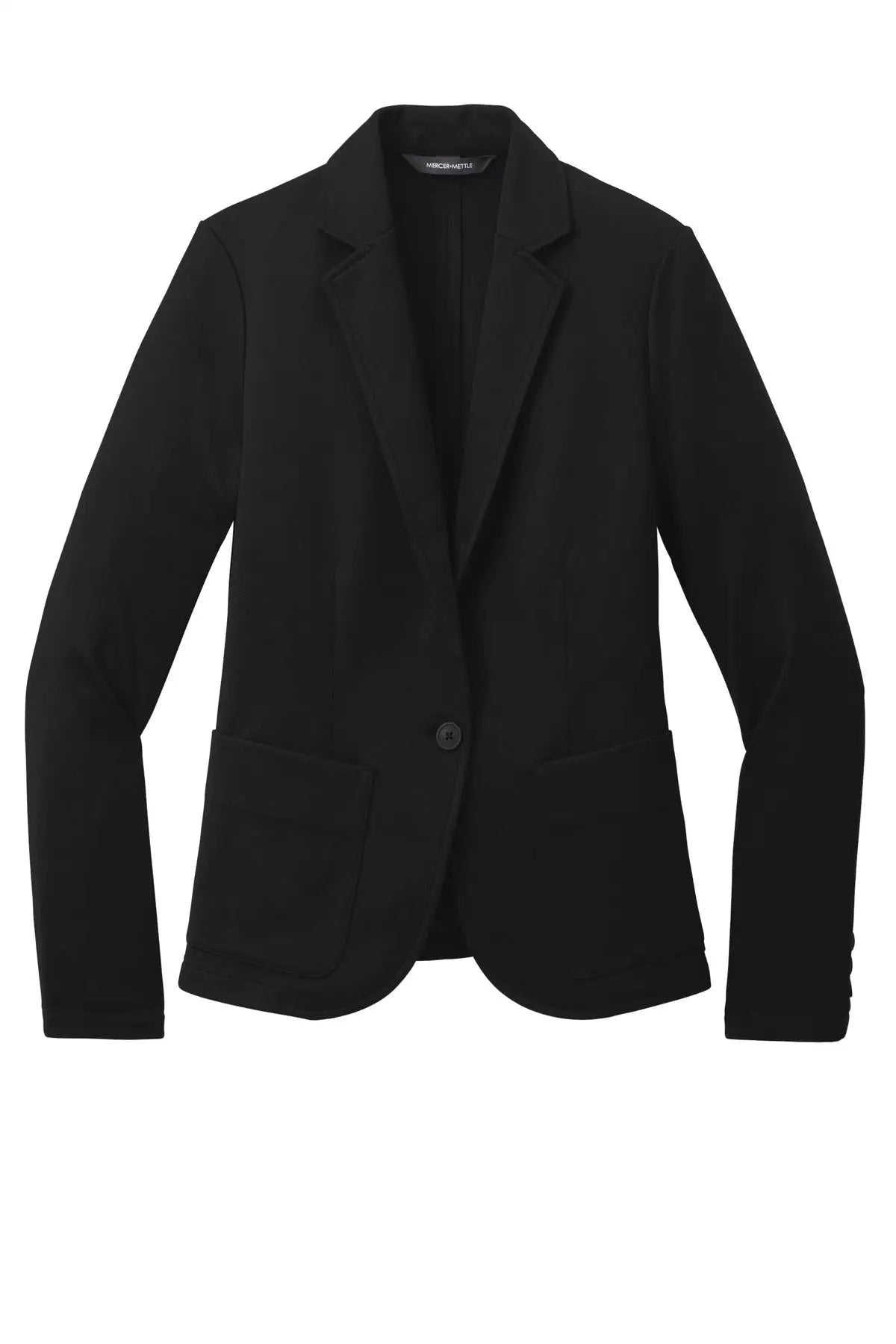 Mercer + mettle Mm3031 Women’s Relaxed Knit Blazer - Deep Black