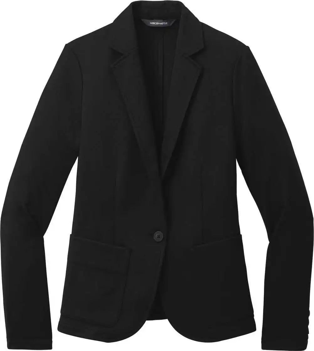 Mercer + mettle Mm3031 Women’s Relaxed Knit Blazer - Deep Black