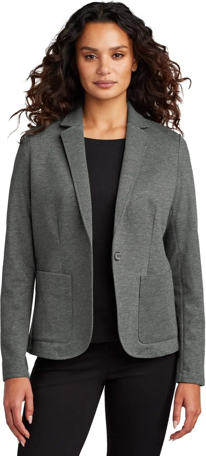 Mercer + mettle Mm3031 Women’s Relaxed Knit Blazer - Storm Gray Heather - Ladies Xs