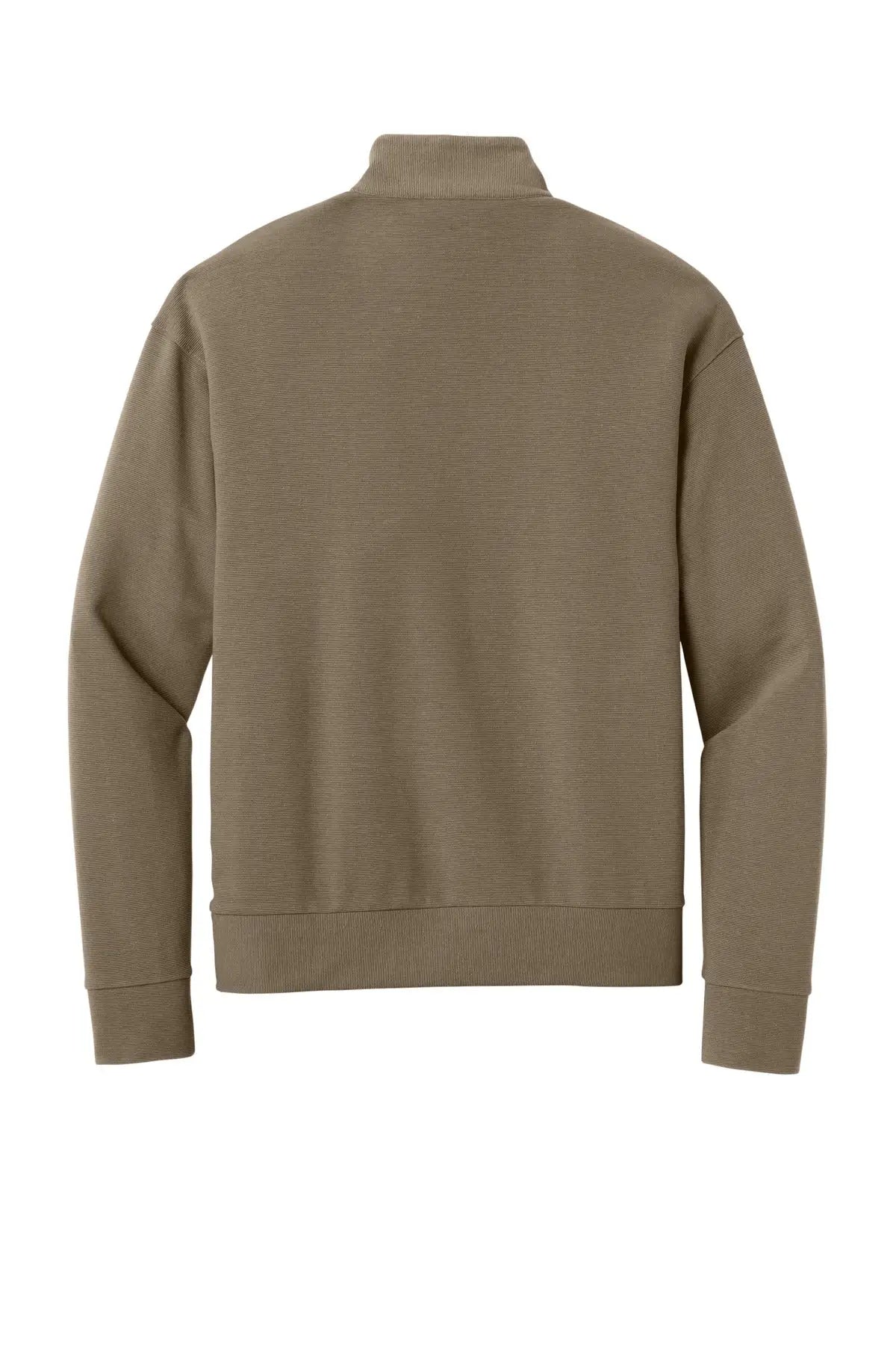 Mercer + mettle Mm3040 Linear Texture 1/4-zip - Warm Taupe - Adult Xs