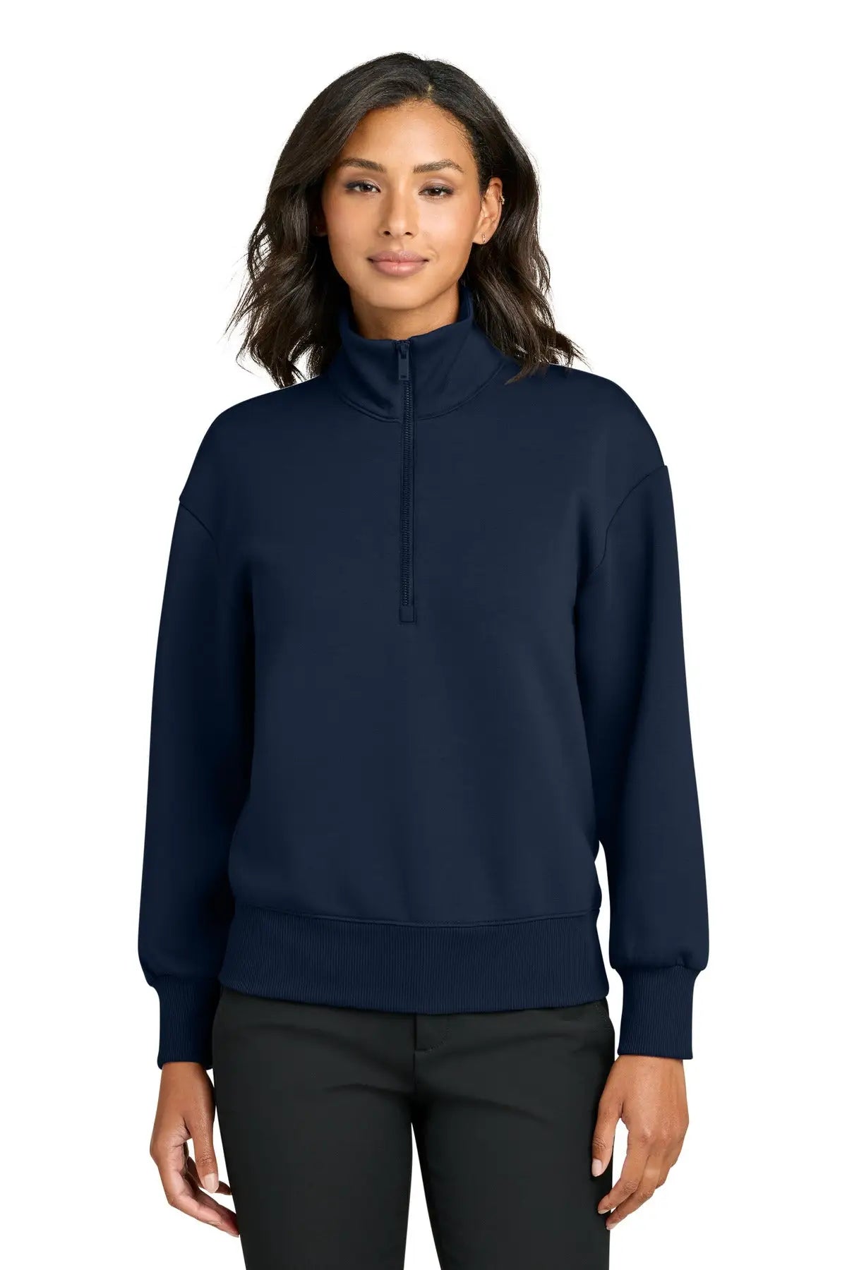 Mercer + mettle Mm3101 Women’s Soft Spacer 1/4-zip - Night Navy - Ladies m