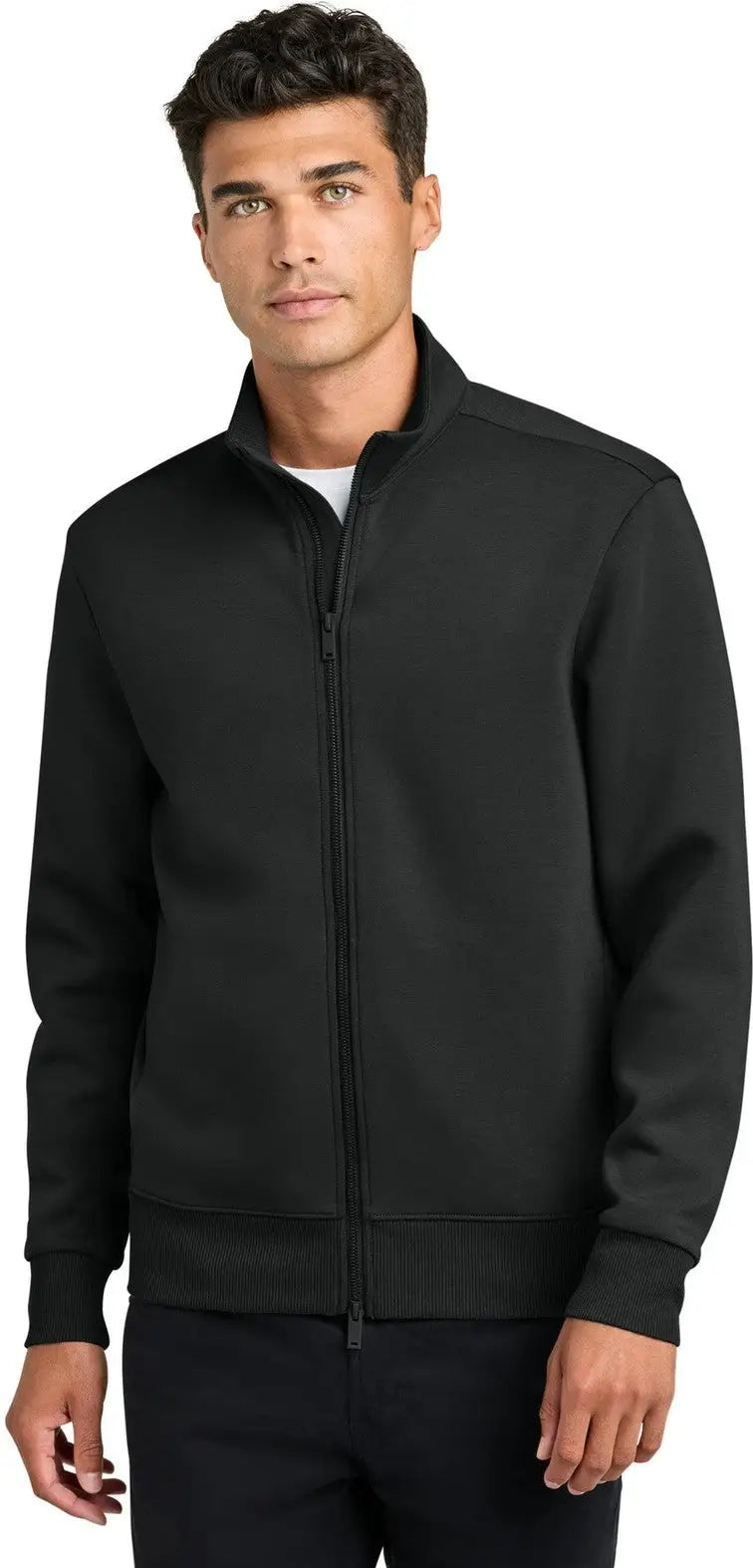 Mercer + mettle Mm3102 Soft Spacer Full-zip - Deep Black - Adult l