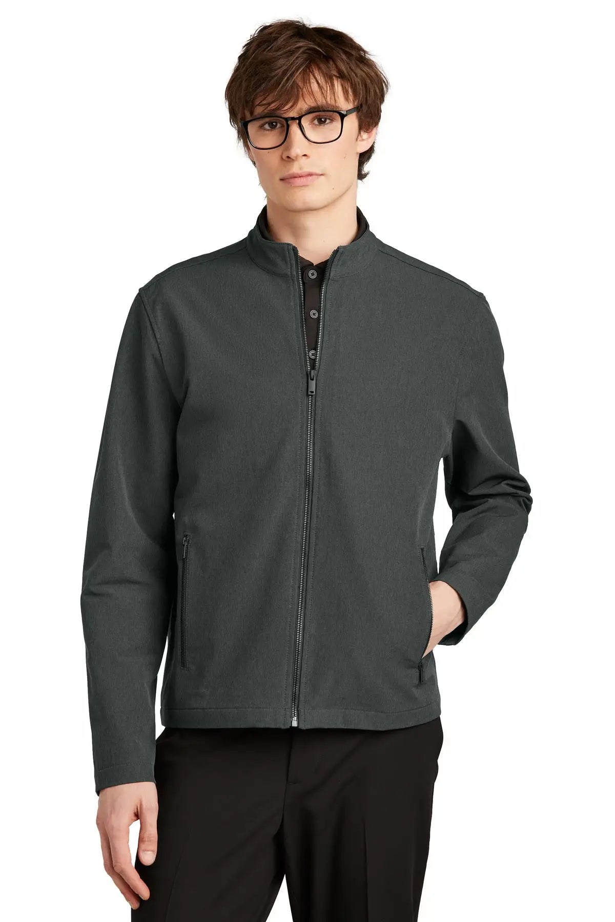 Mercer + mettle Mm7102 Stretch Soft Shell Jacket - Anchor Gray Heather - Adult Xs