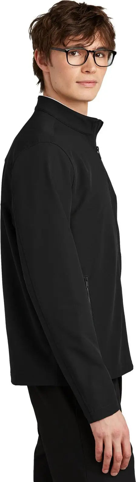 Mercer + mettle Mm7102 Stretch Soft Shell Jacket - Deep Black