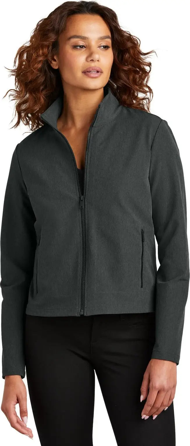 Mercer + mettle Mm7103 Women’s Stretch Soft Shell Jacket - Anchor Gray Heather - Ladies Xs