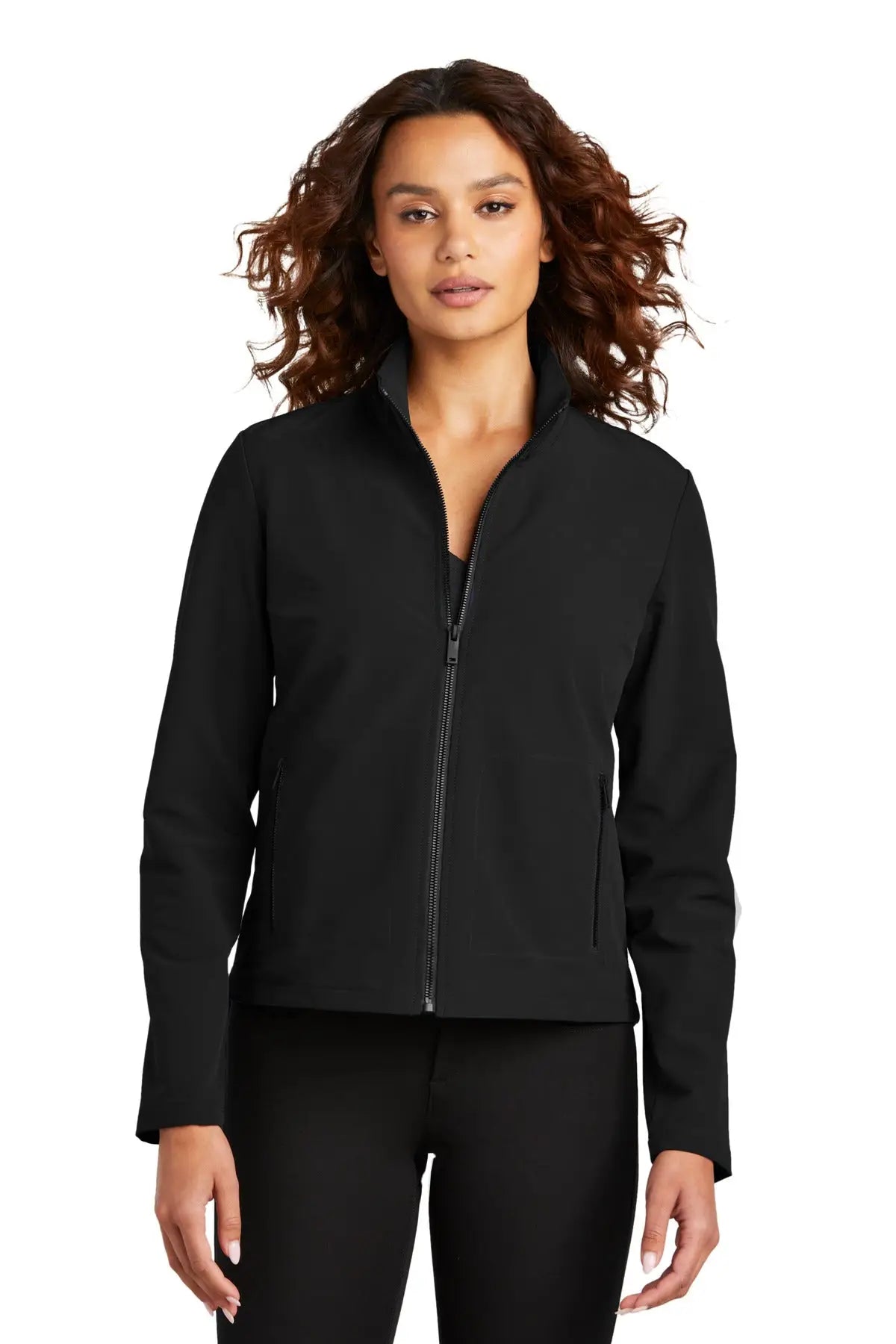 Mercer + mettle Mm7103 Women’s Stretch Soft Shell Jacket - Deep Black - Ladies Xs