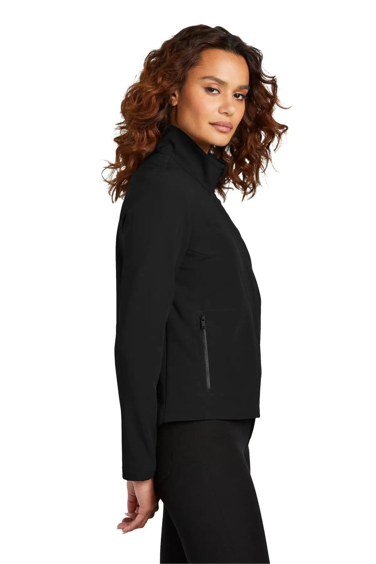 Mercer + mettle Mm7103 Women’s Stretch Soft Shell Jacket - Deep Black