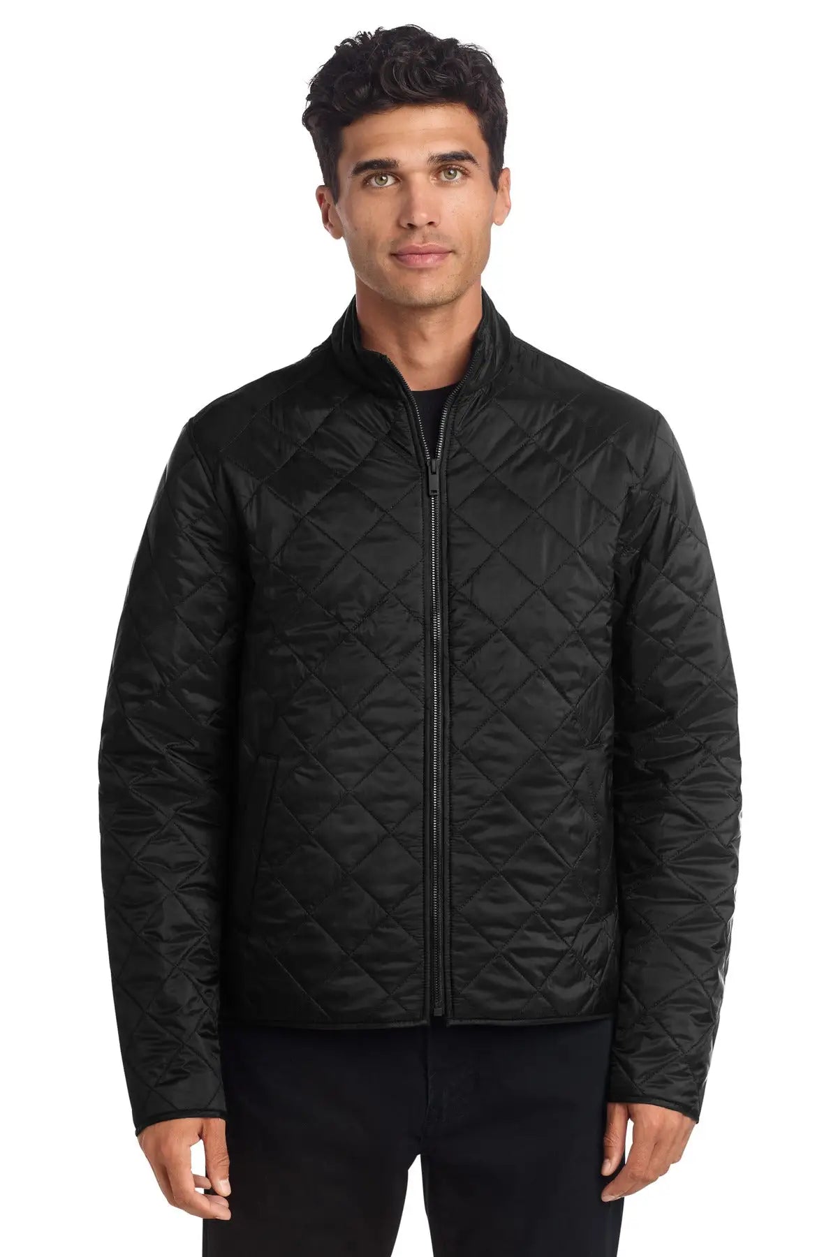 Mercer + mettle Mm7200 Quilted Full-zip Jacket - Deep Black - Adult Xs