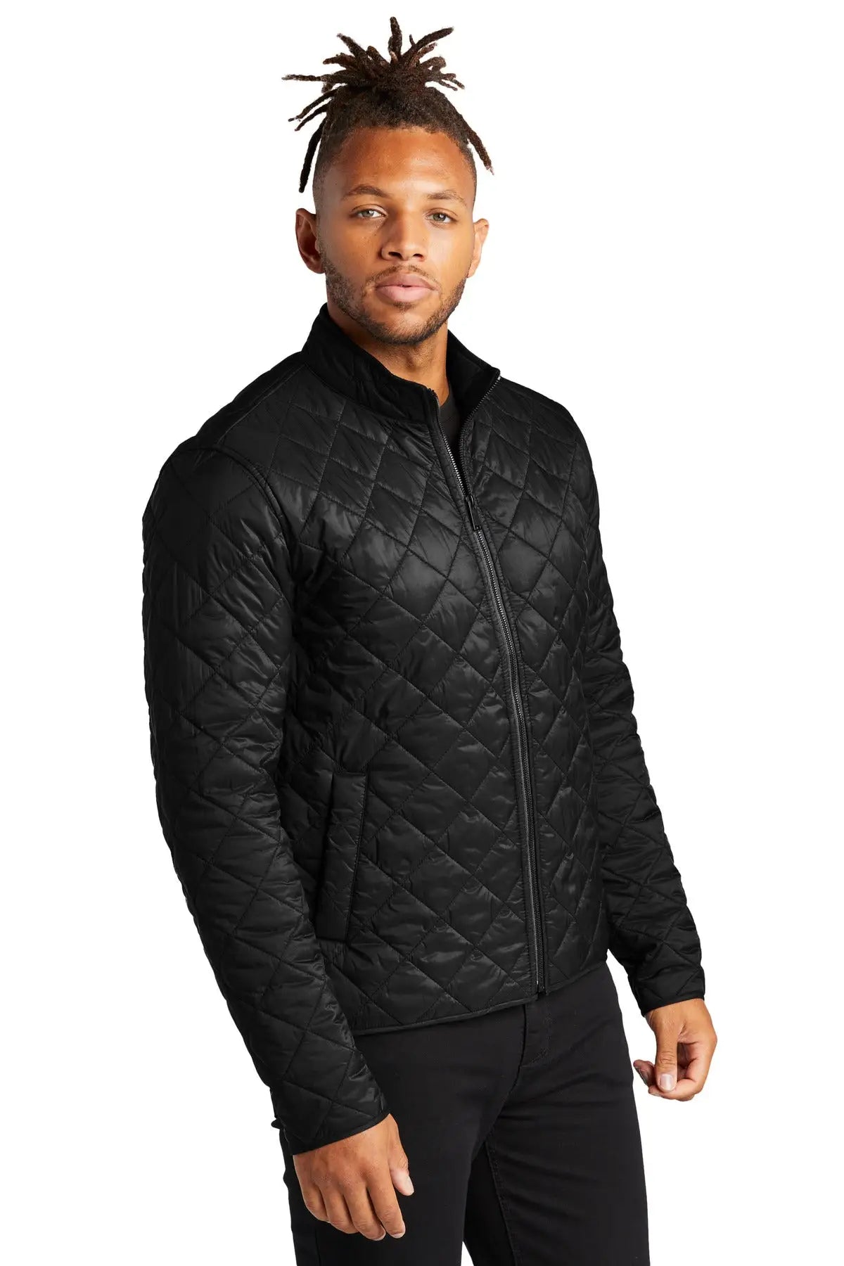 Mercer + mettle Mm7200 Quilted Full-zip Jacket - Deep Black