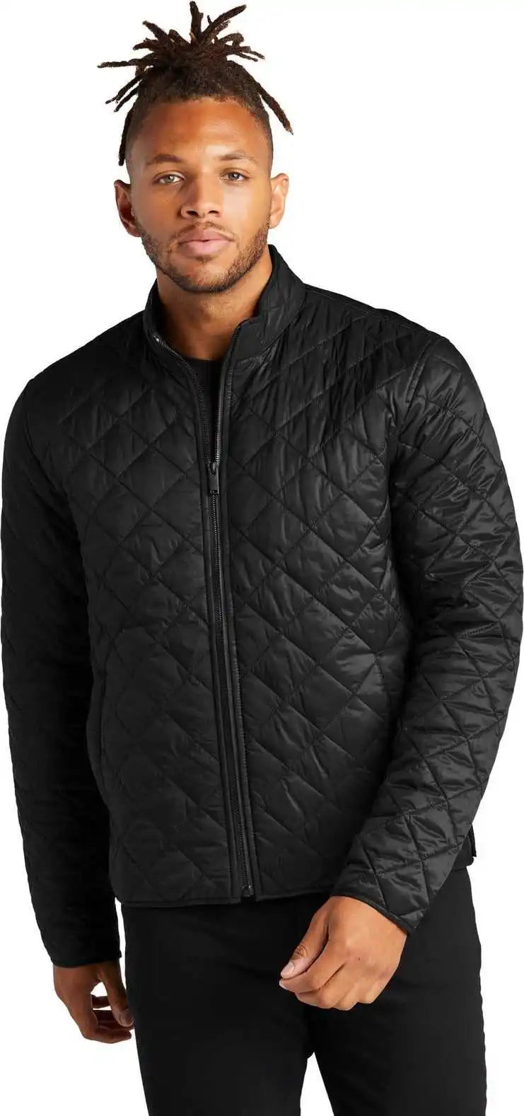 Mercer + mettle Mm7200 Quilted Full Zip Jacket Deep Black