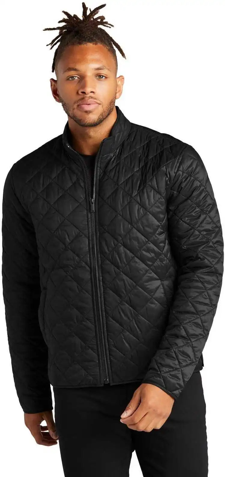 Mercer + mettle Mm7200 Quilted Full Zip Jacket Deep Black