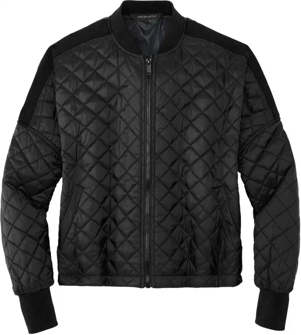 Mercer + mettle Mm7201 Women’s Boxy Quilted Jacket - Deep Black