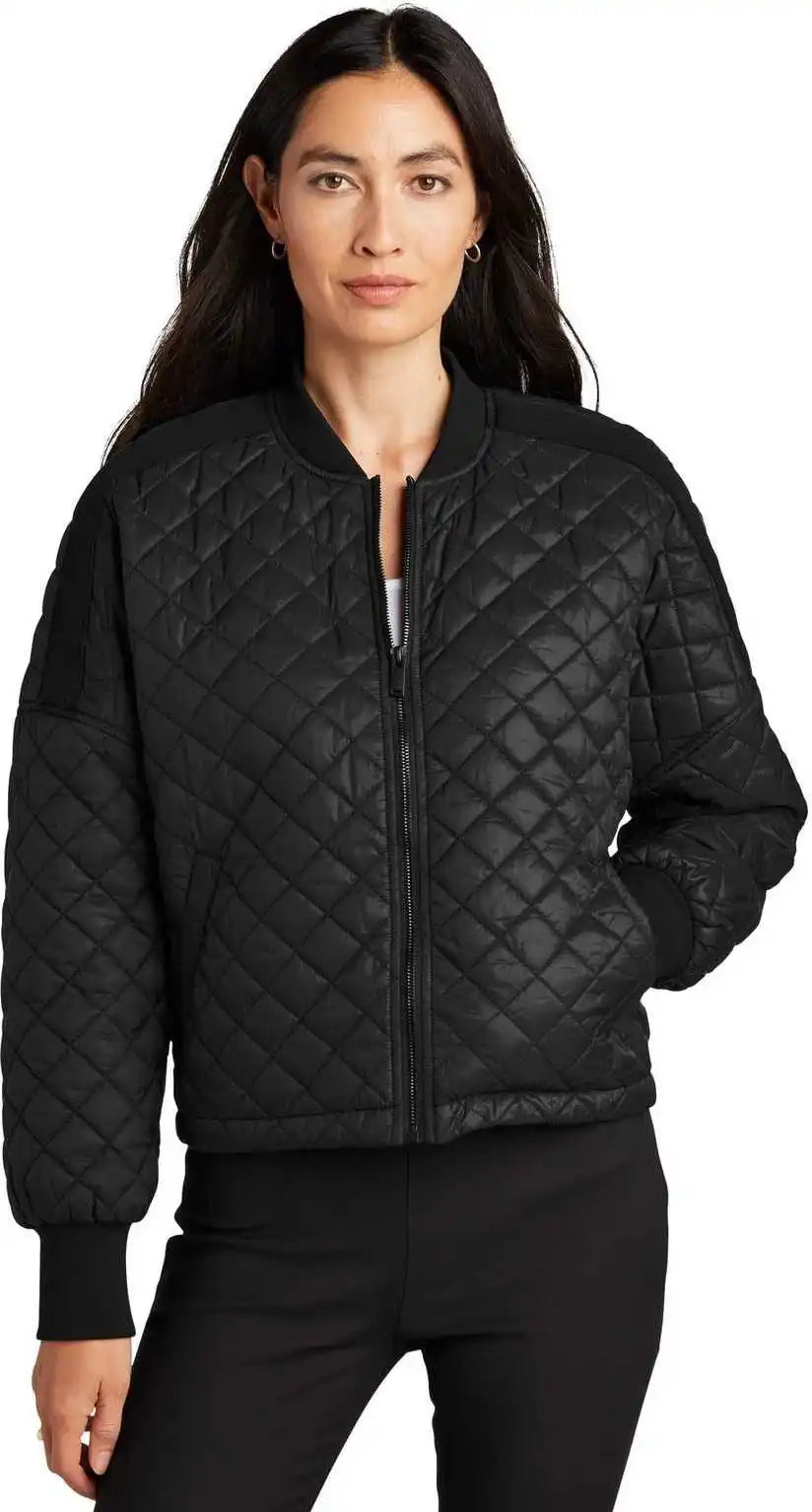 Mercer + mettle Mm7201 Women’s Boxy Quilted Jacket - Deep Black