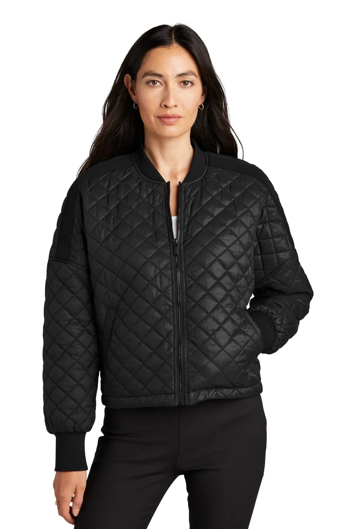 Mercer + mettle Mm7201 Women’s Boxy Quilted Jacket - Deep Black / Ladies Xs