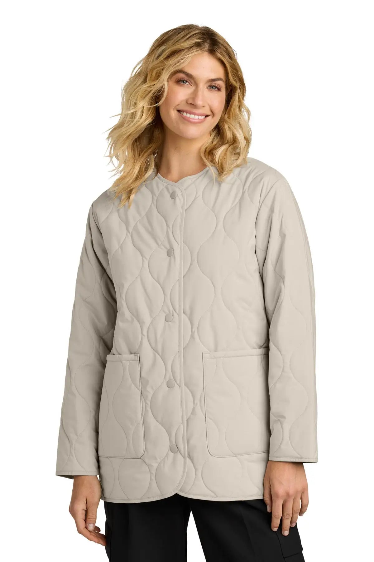 Mercer + mettle Mm7203 Women’s Quilted Liner Jacket - Almond