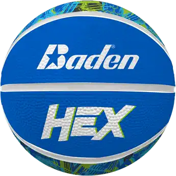 Micro Mini Rubber Basketball Hex Bl/lime/wht