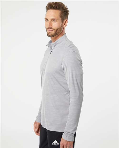 Mid Grey Melange Lightweight Mélange Quarter-Zip Pullover - A475