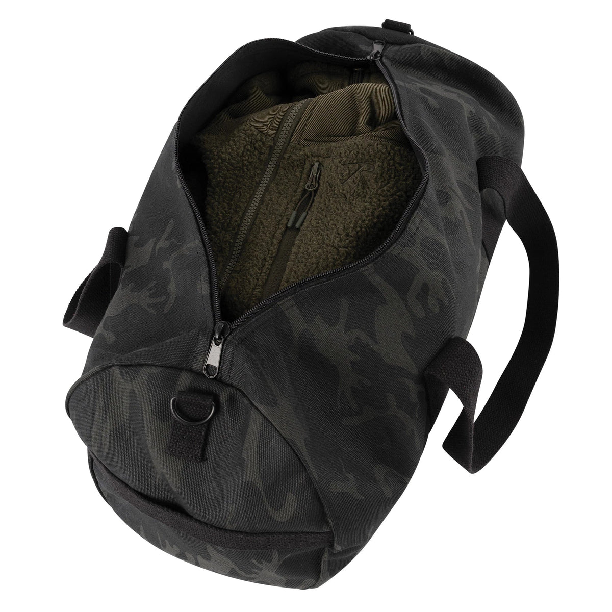 Midnight Camo Canvas Shoulder Duffle Bag