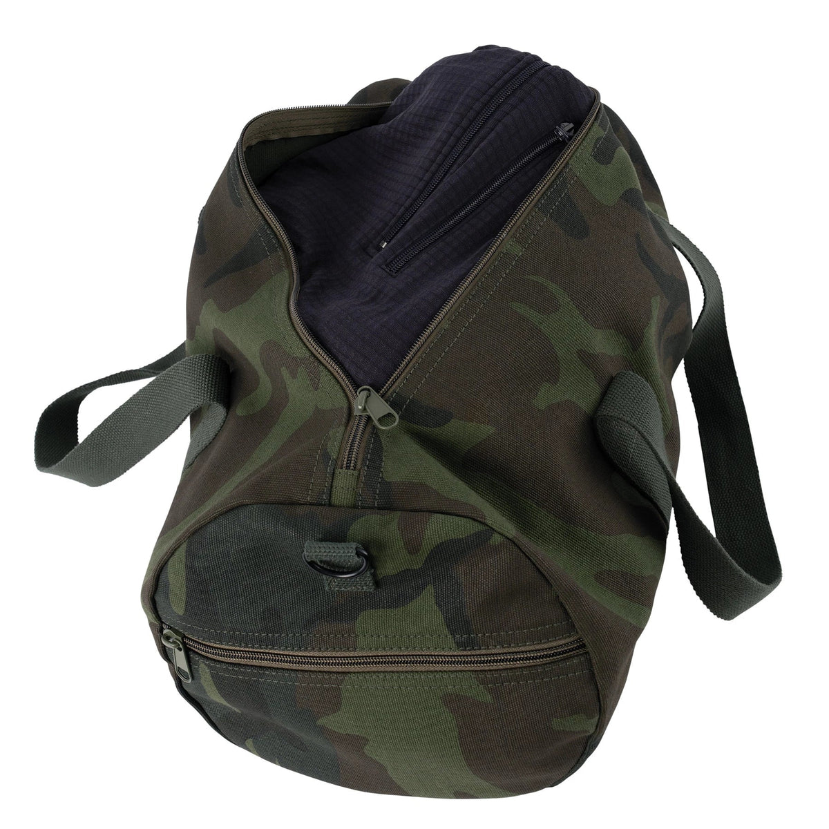 Midnight Camo Canvas Shoulder Duffle Bag