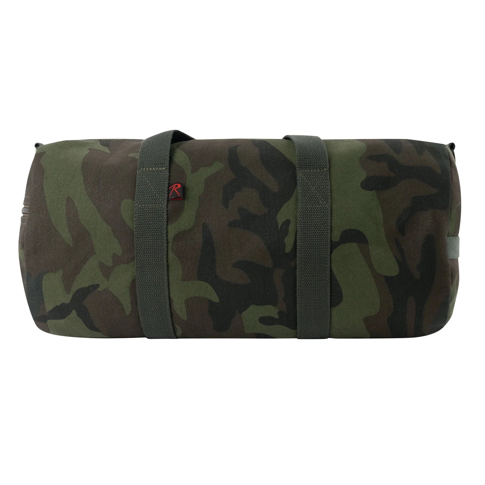 Midnight Camo Canvas Shoulder Duffle Bag - Woodland / 19 Inches