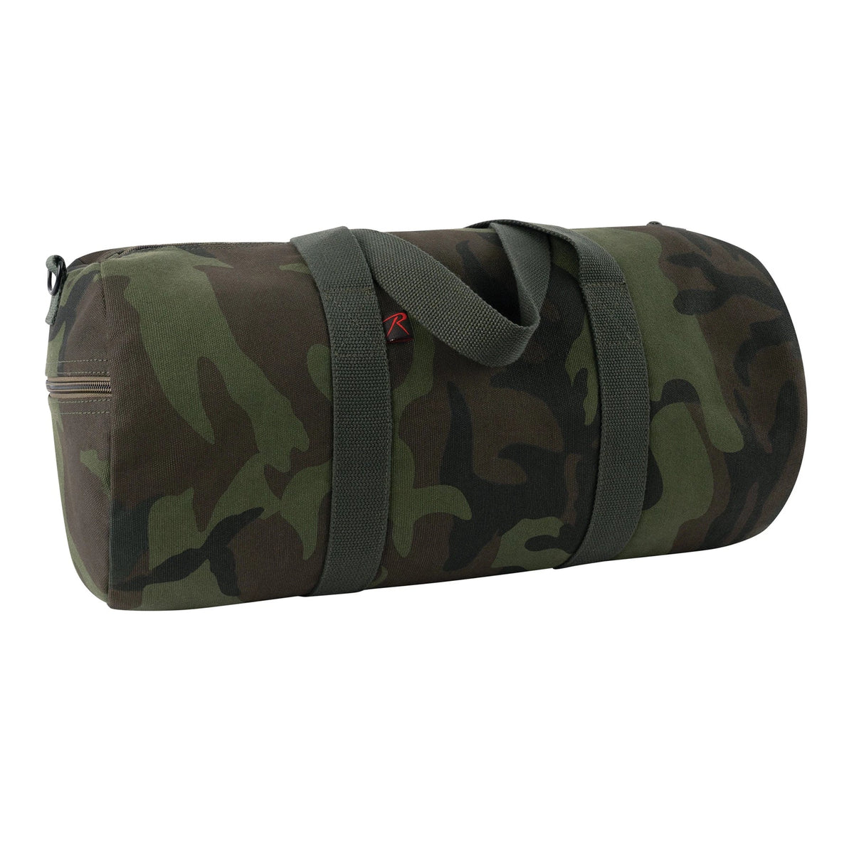 Midnight Camo Canvas Shoulder Duffle Bag - Woodland / 19 Inches