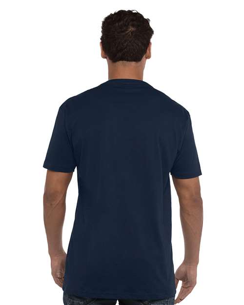 Midnight Navy Cotton V-Neck T-Shirt - 3200