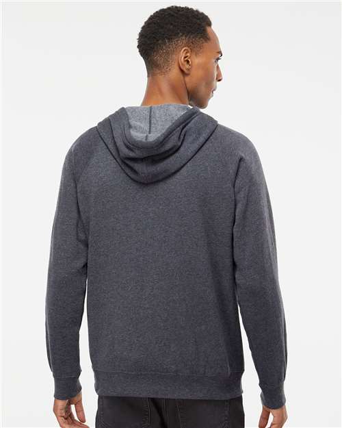 Midnight Navy Special Blend Raglan Full-Zip Hooded Sweatshirt - PRM33SBZ