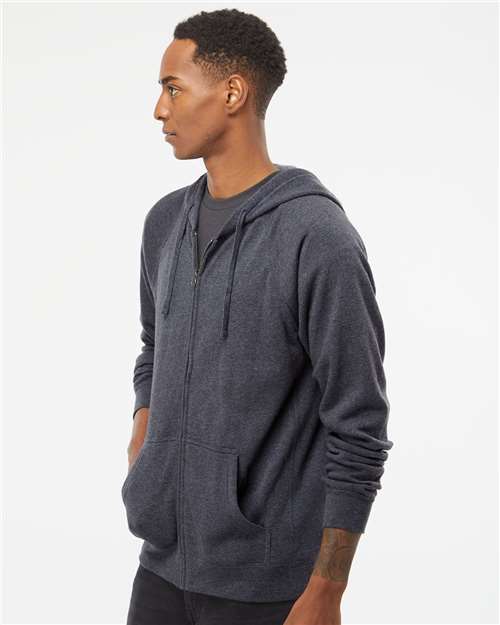 Midnight Navy Special Blend Raglan Full-Zip Hooded Sweatshirt - PRM33SBZ