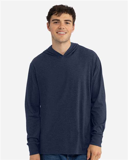 Midnight Navy Unisex CVC Hoodie Long Sleeve T-Shirt - 6221