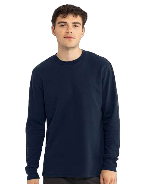 Midnight Navy Unisex Ideal Thermal Long Sleeve T-Shirt - 8211