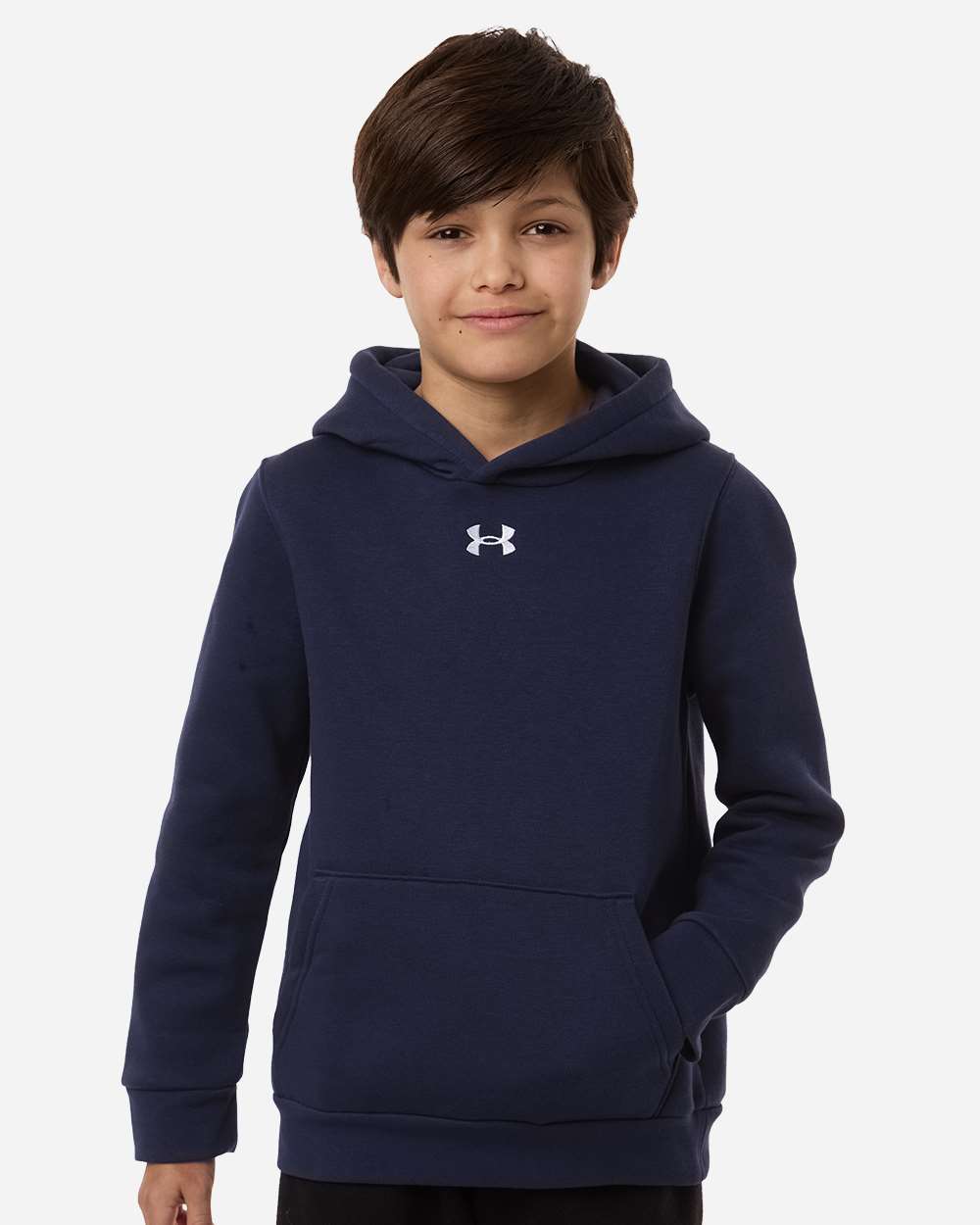 Midnight Navy/ White Youth Team Icon Fleece Hooded Sweatshirt - 6014162 plain
