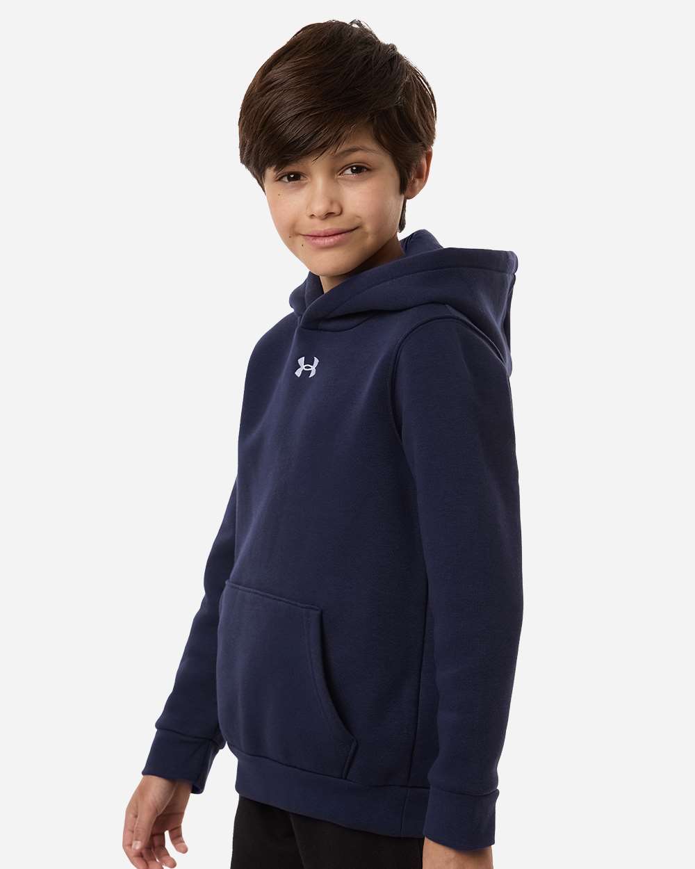 Midnight Navy/ White Youth Team Icon Fleece Hooded Sweatshirt - 6014162 plain