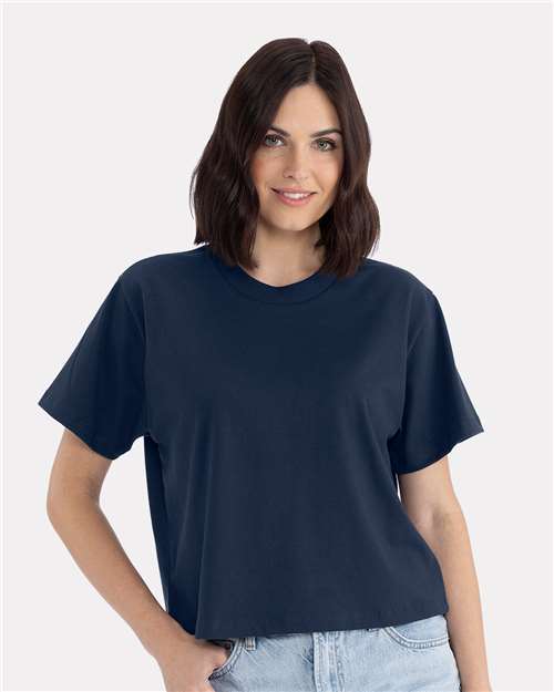 Midnight Navy Women&#39;s Heavyweight Boxy T-Shirt - 7610