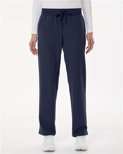 Midnight Navy Women&#39;s Xenos Essential Knit-Waist Scrub Pants - Petite Sizes - W20001P