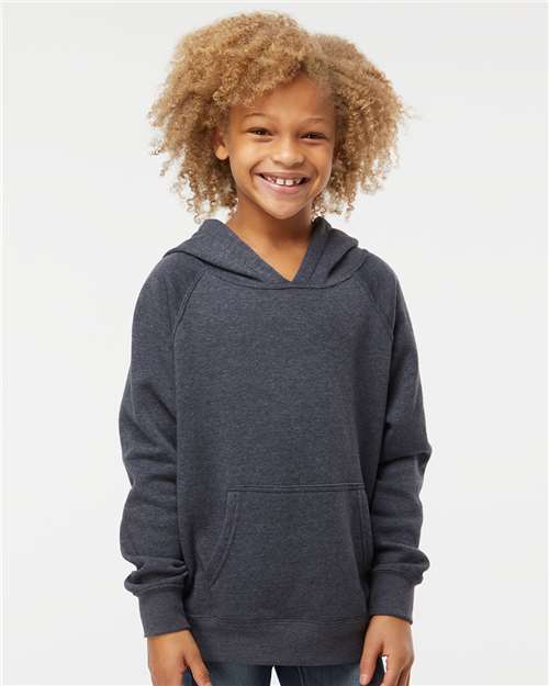 Midnight Navy Youth Lightweight Special Blend Raglan Hooded Sweatshirt - PRM15YSB
