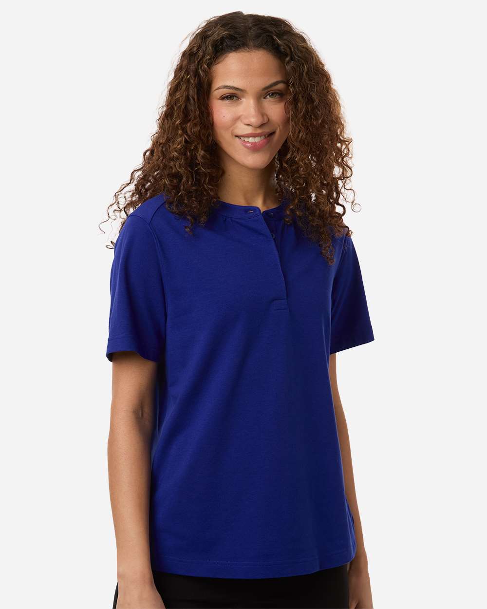 Midnight Royal Women's Seaton Pebble Textured Polo - DG102W plain