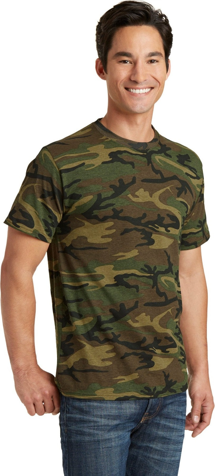 Military Camo Port & Co Core Cotton Camo Tee. PC54C