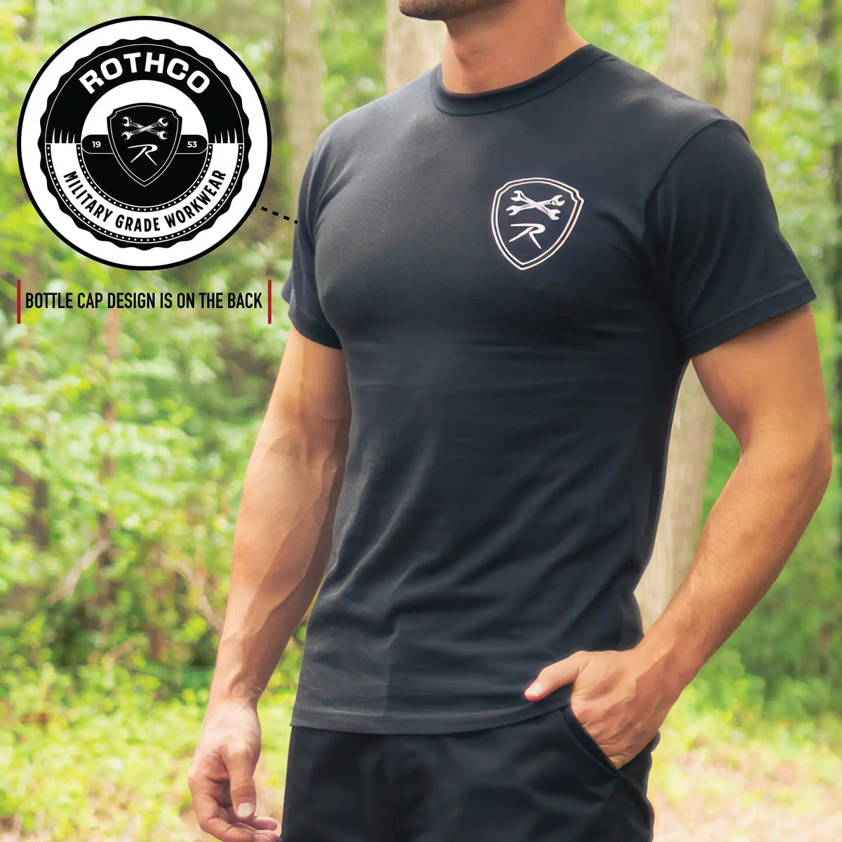 Military Grade Workwear Bottle Cap t Shirt
