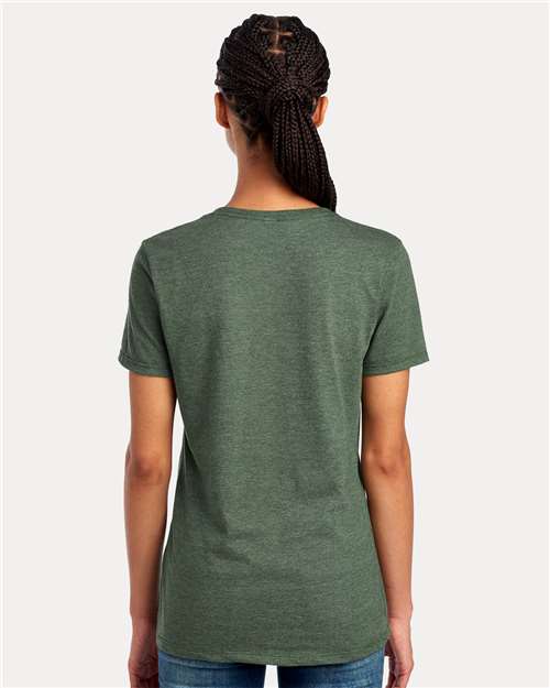 Military Green Heather Women's Premium Blend V-Neck - 560WVR