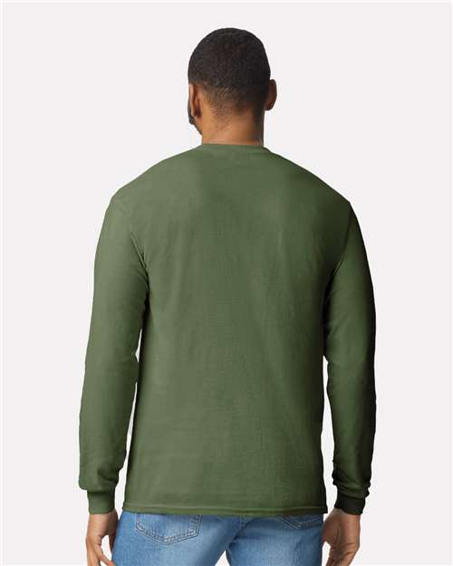 Military Green Heavy Cotton™ Long Sleeve T-Shirt - 5400