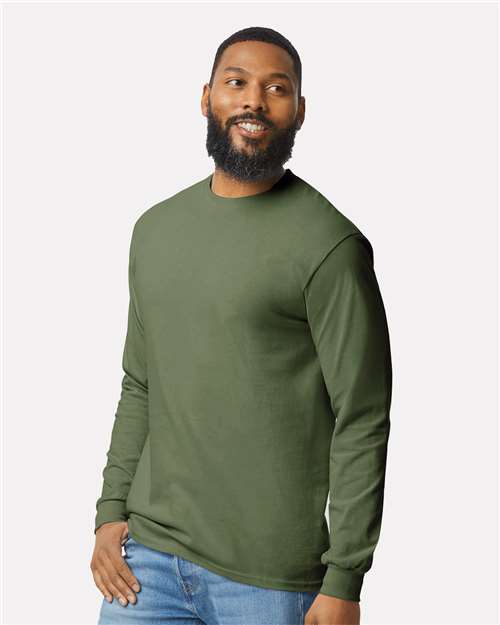 Military Green Heavy Cotton™ Long Sleeve T-Shirt - 5400