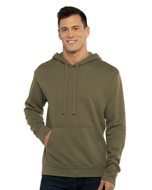 Front View of Military Green Laguna Sueded Hoodie - 9304