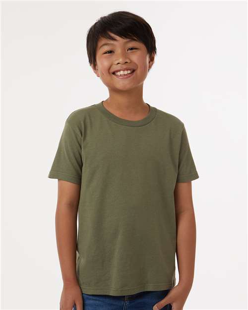 Military Green Youth Fine Jersey T-Shirt - 235