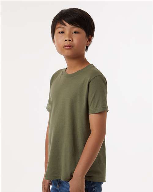 Military Green Youth Fine Jersey T-Shirt - 235
