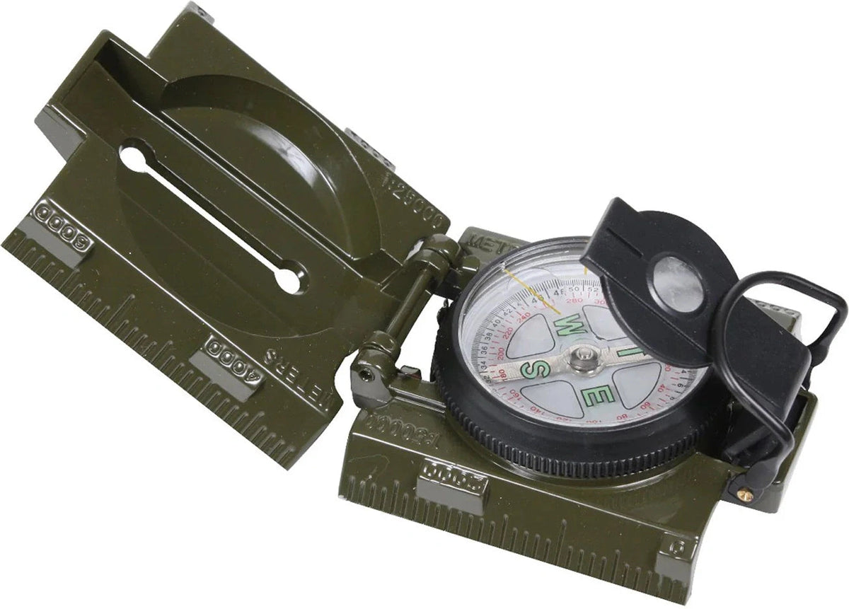 Military Marching Compass with Led Light - Olive Drab