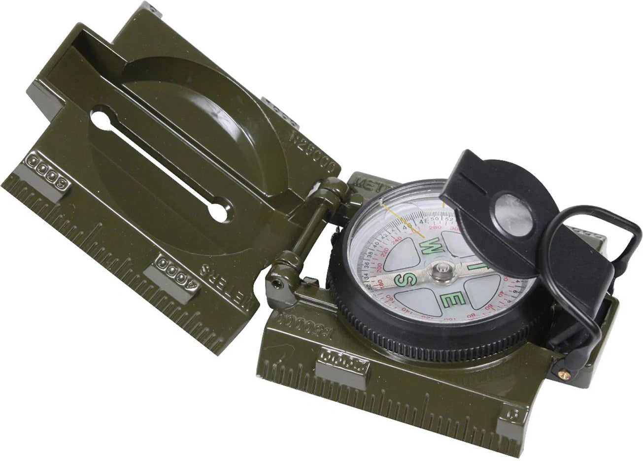 Military Marching Compass with Led Light - Olive Drab