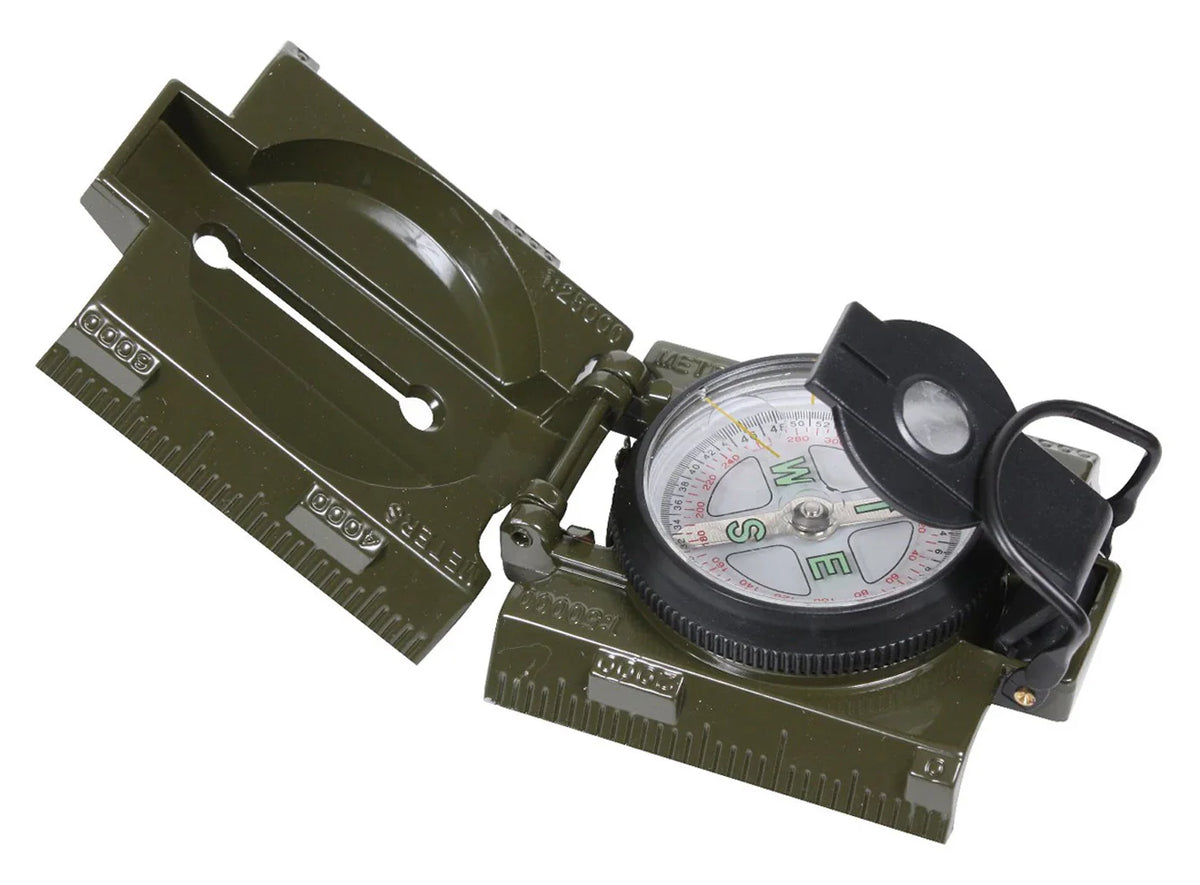 Military Marching Compass with Led Light - Olive Drab