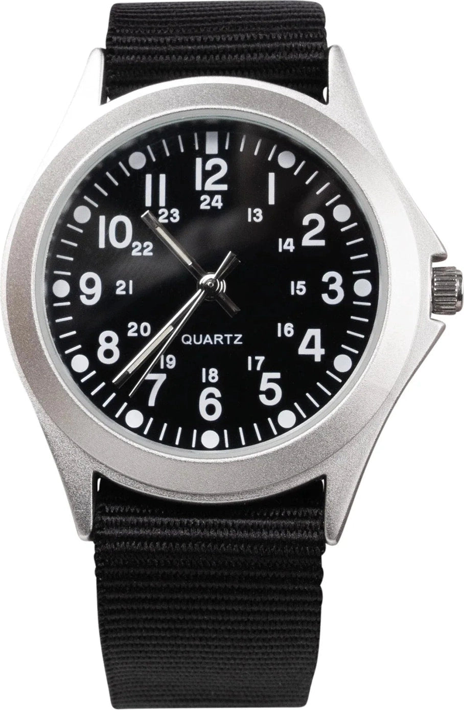 Military Style Quartz Watch - Black