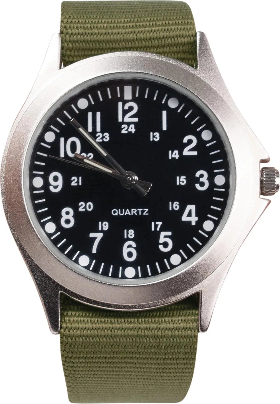 Military Style Quartz Watch - Olive Drab